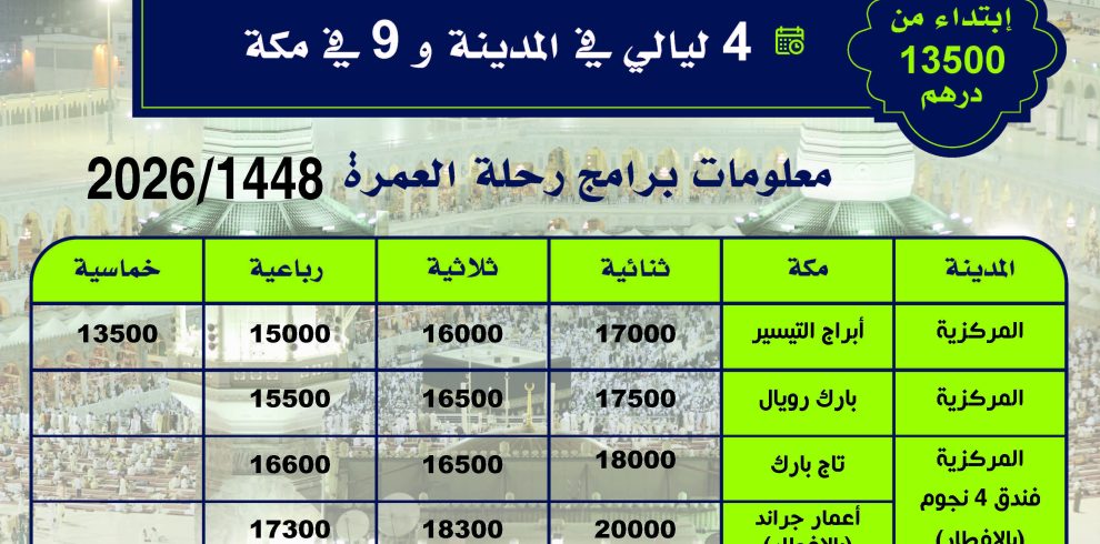 Omra juin 2026